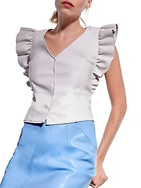 Sylvia Recycled Leather Top