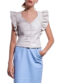Sylvia Recycled Leather Top