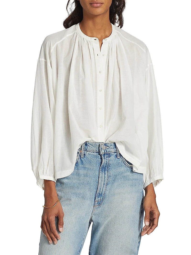 Jane Shirred Blouse