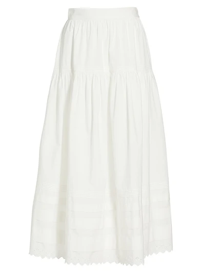 Sebastiane Tiered Cotton Maxi Skirt