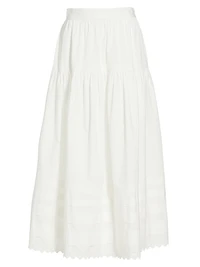 Sebastiane Tiered Cotton Maxi Skirt