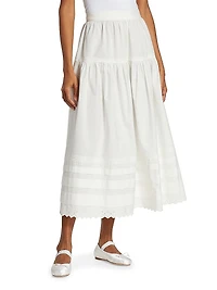 Sebastiane Tiered Cotton Maxi Skirt