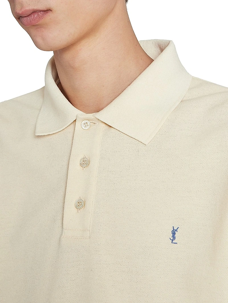 Monogram Polo Shirt Cotton Piqué
