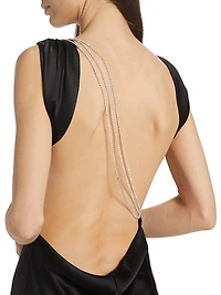 Pierre Silk Satin Cowl Back Gown