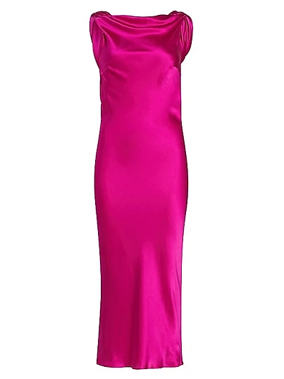 Silk Open-Back Dress