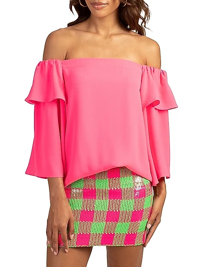 Excited Off-The-Shoulder Top