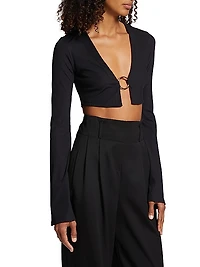 O-Ring Cropped Cardigan