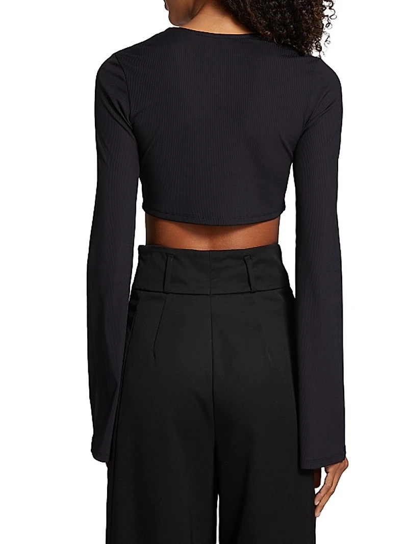 O-Ring Cropped Cardigan