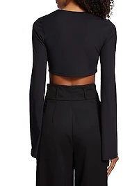 O-Ring Cropped Cardigan