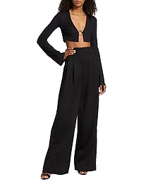 O-Ring Cropped Cardigan