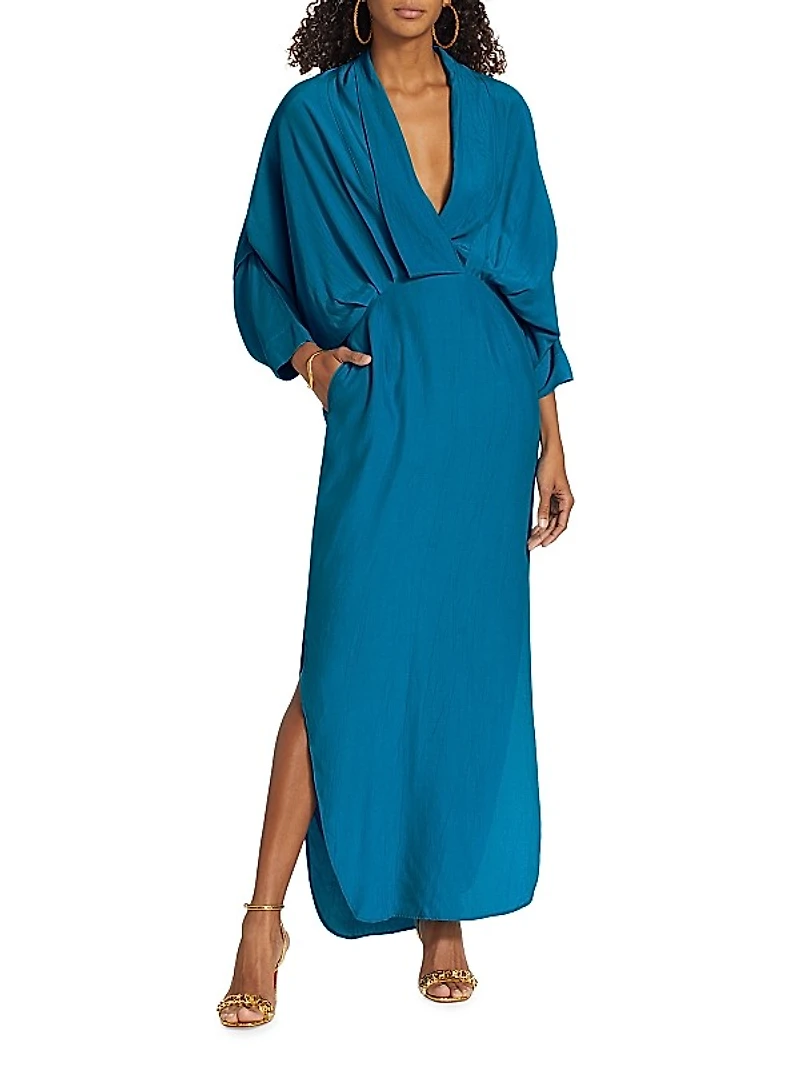 Artista Plunge Wrap Maxi Dress