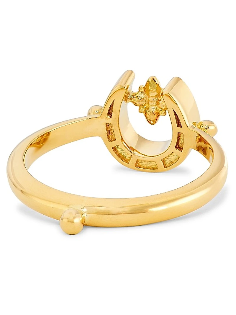 Celestial 18K Yellow Gold & 0.12 TCW Diamond Mini Horseshoe Ring