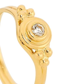 Florence86 Temple 18K Yellow Gold & 0.1 TCW Diamond Ring