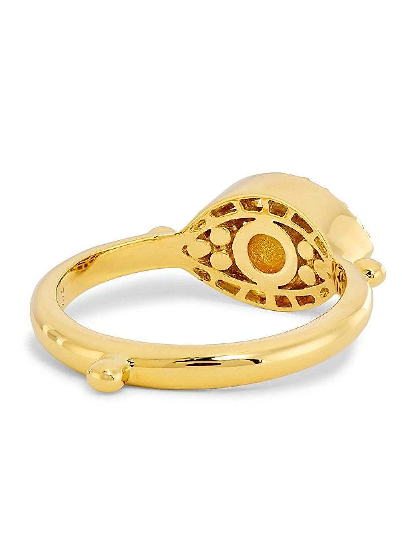 Florence86 Sacred 18K Yellow Gold & 0.21 TCW Diamond Mini Evil Eye Ring