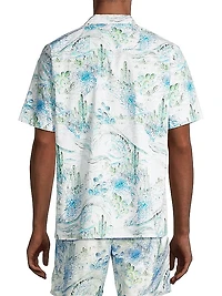 Cactus Fan Button-Front Shirt