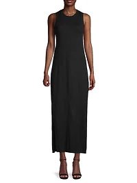 Frayed-Edge Maxi-Dress