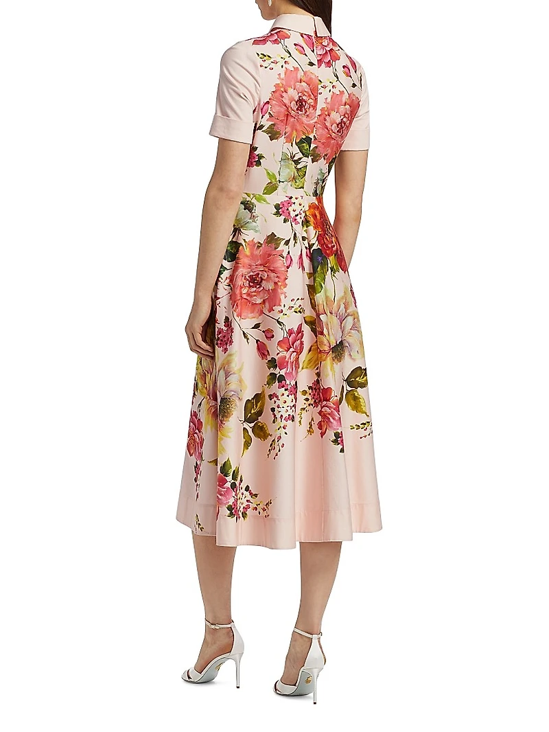 Floral Fit-&-Flare Shirtdress