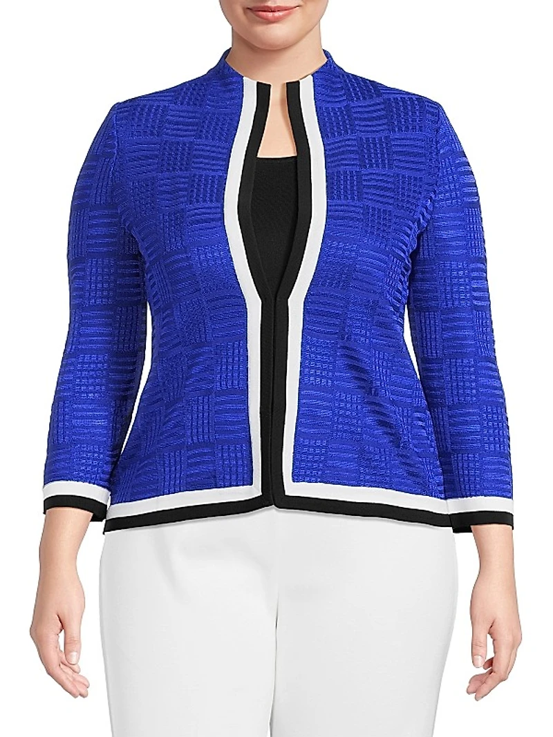 Woven Jacquard Knit Jacket