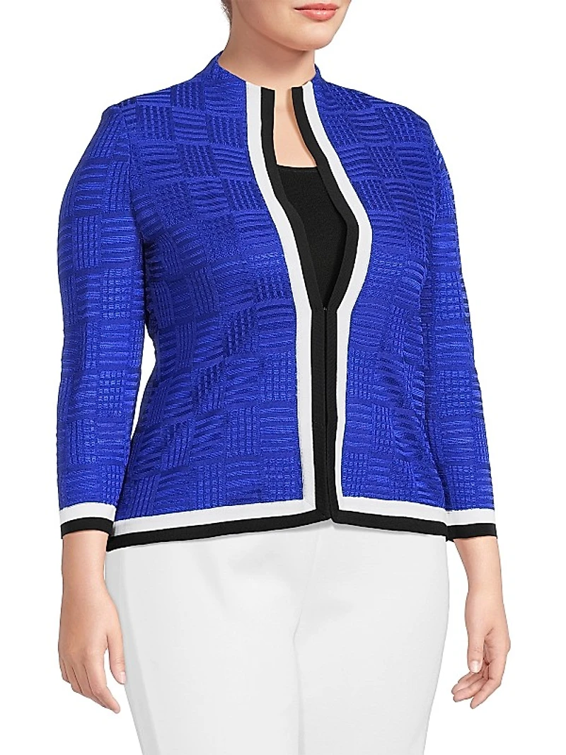 Woven Jacquard Knit Jacket