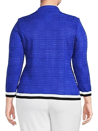 Woven Jacquard Knit Jacket