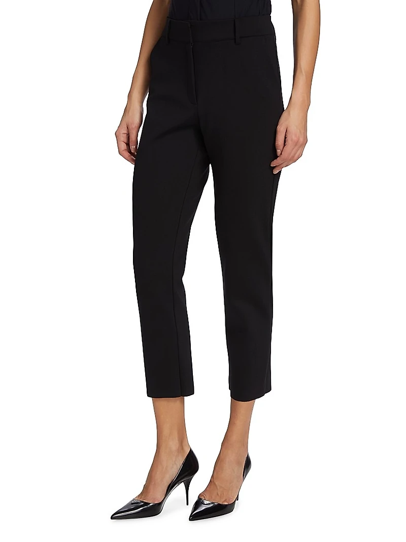 Cropped Neoprene Trousers