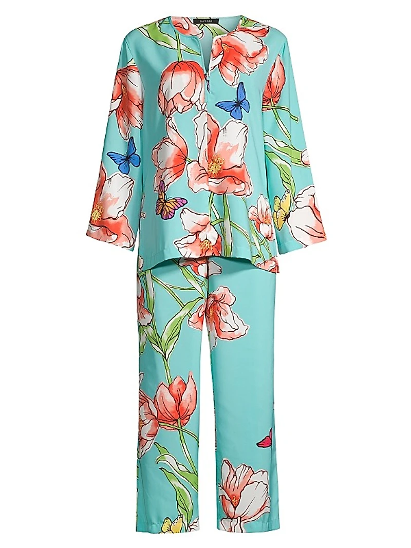 Wild Poppy Floral Pajama Set