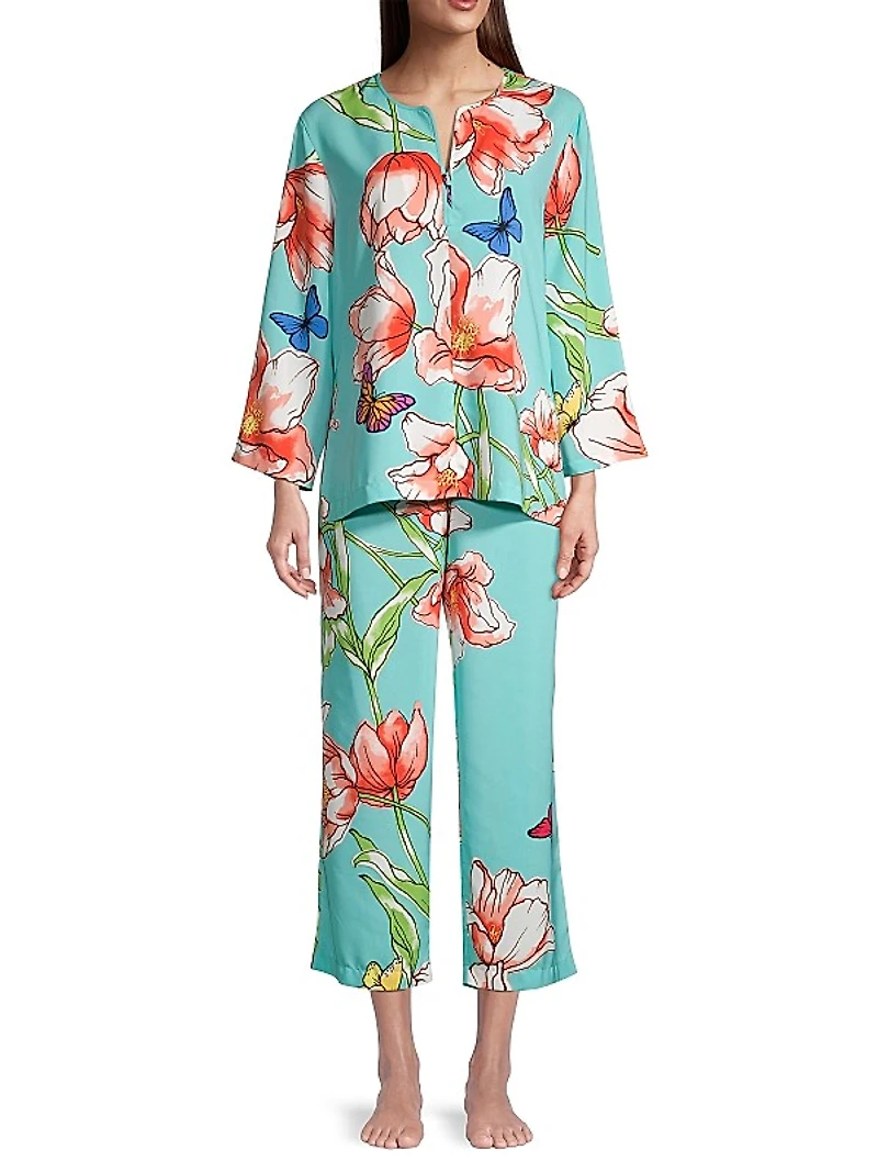 Wild Poppy Floral Pajama Set