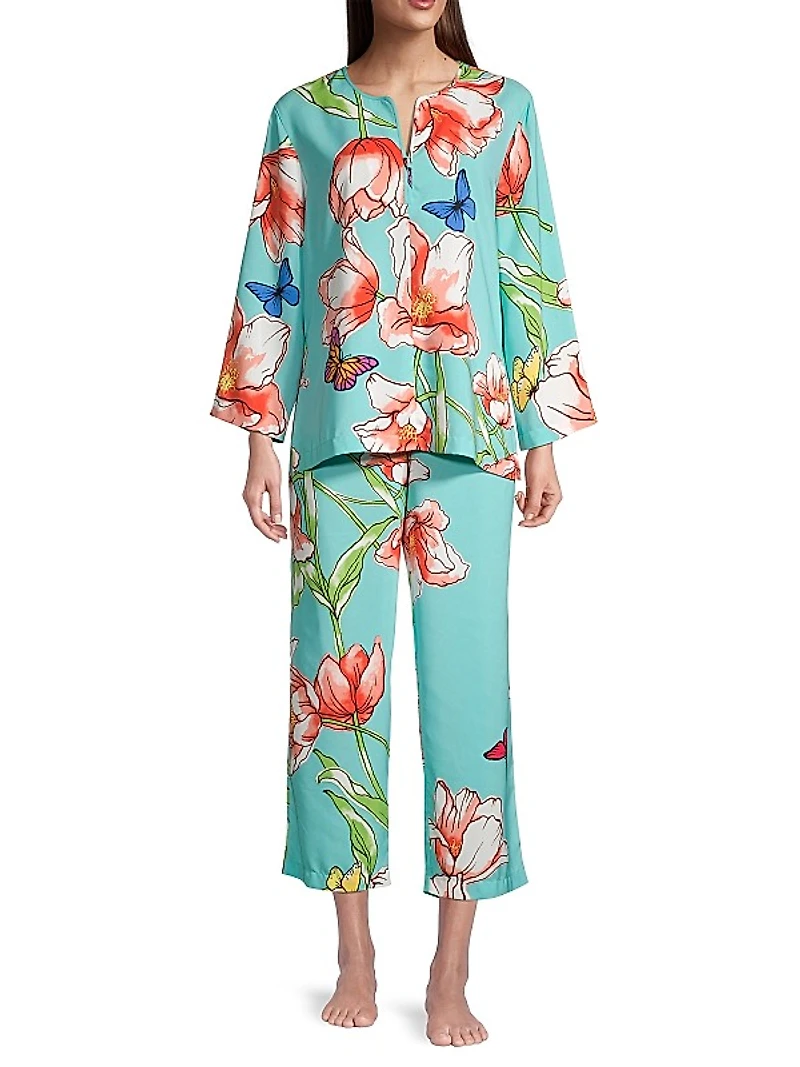 Wild Poppy Floral Pajama Set
