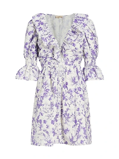 Floral Linen & Cotton Minidress