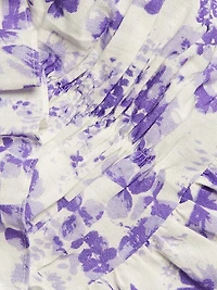 Floral Linen & Cotton Minidress