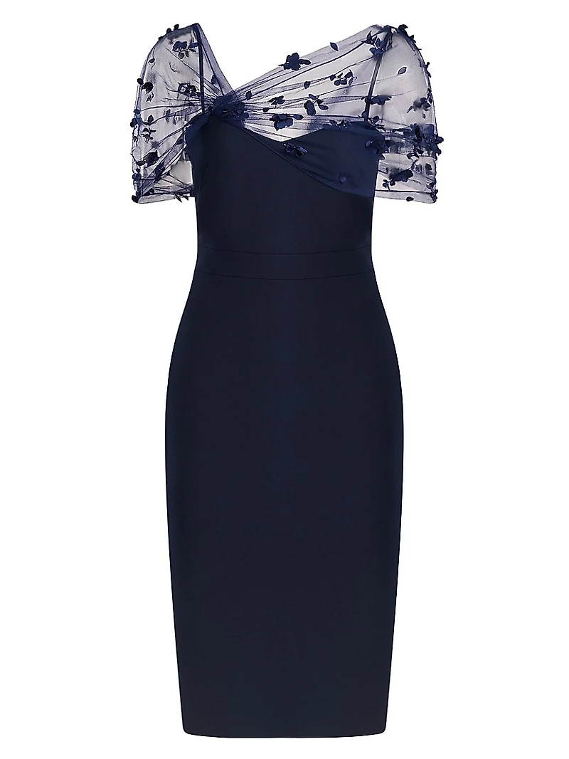 Gia Beaded Shawl-Embellished Dress