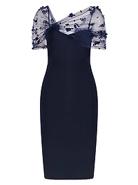 Gia Beaded Shawl-Embellished Dress