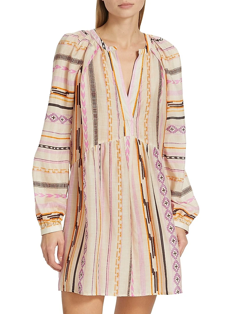 Chascomus Leana Striped Voile Minidress