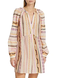 Chascomus Leana Striped Voile Minidress