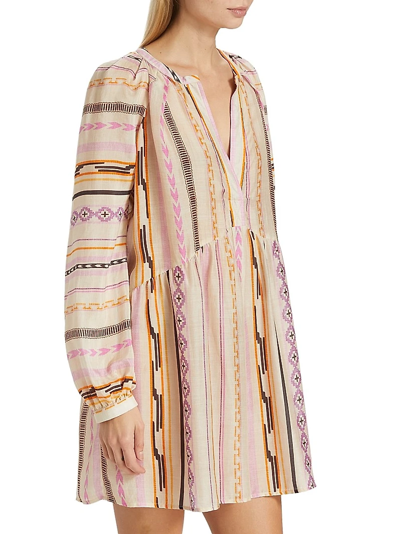 Chascomus Leana Striped Voile Minidress