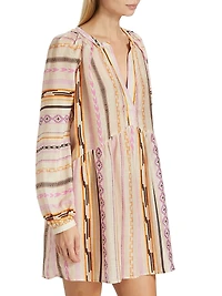 Chascomus Leana Striped Voile Minidress