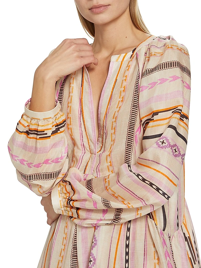 Chascomus Leana Striped Voile Minidress