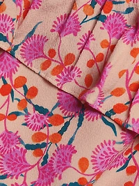 Trish Floral Crepe Ruffled Crop Top