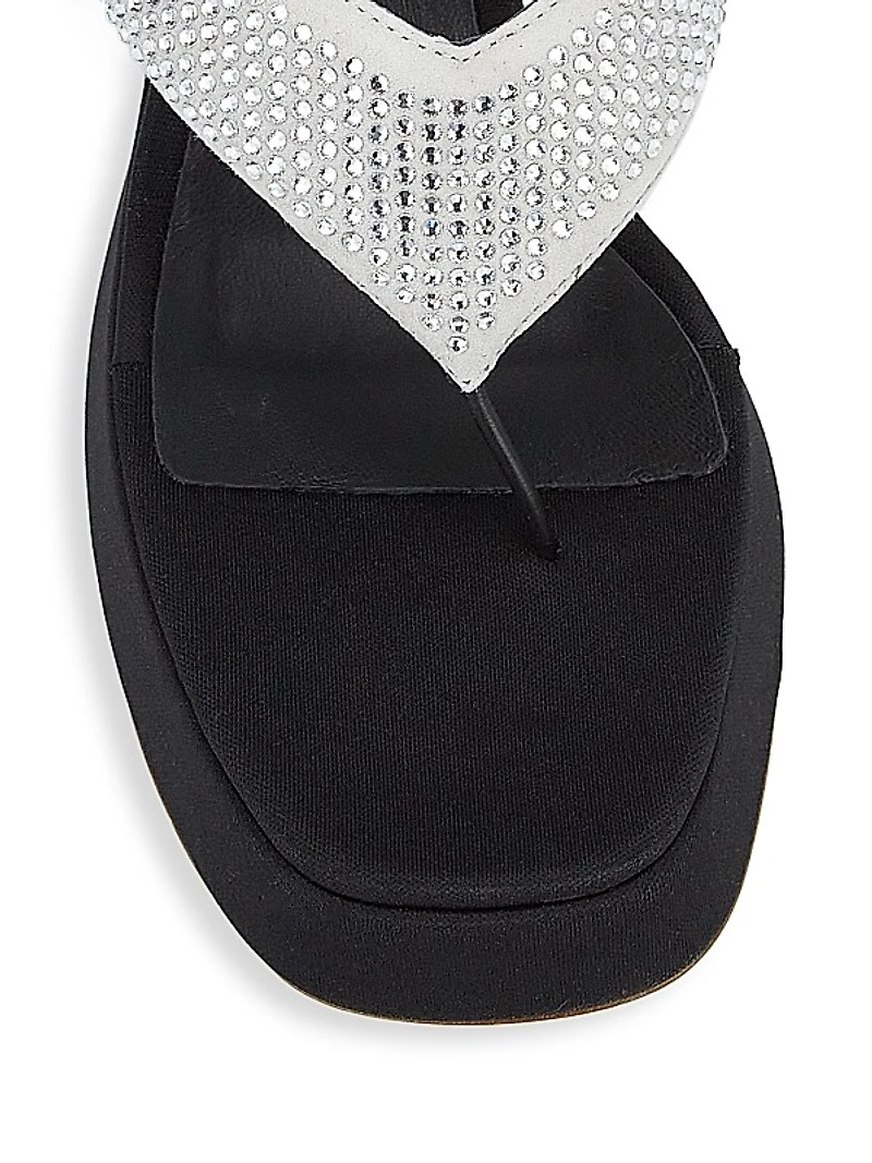 Gia 17 Thong Leather High-Heel Sandals