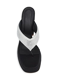 Gia 17 Thong Leather High-Heel Sandals