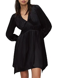 Esta Satin Handkercheif Minidress