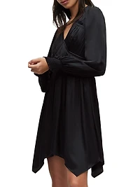 Esta Satin Handkercheif Minidress