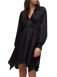 Esta Satin Handkercheif Minidress