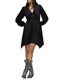 Esta Satin Handkercheif Minidress