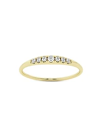 Ethereal 14K Yellow Gold & 0.08 TCW Lab-Grown Diamond Pinky Ring