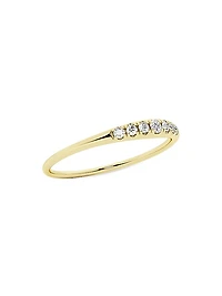 Ethereal 14K Yellow Gold & 0.08 TCW Lab-Grown Diamond Pinky Ring