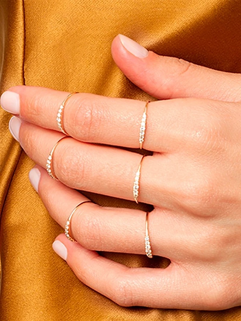 Ethereal 14K Yellow Gold & 0.08 TCW Lab-Grown Diamond Pinky Ring