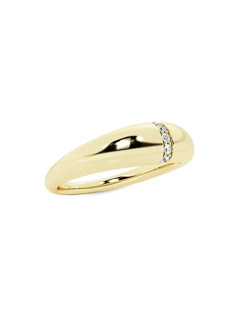 Bombë 14K Yellow Gold & TCW Lab-Grown Diamond Ring