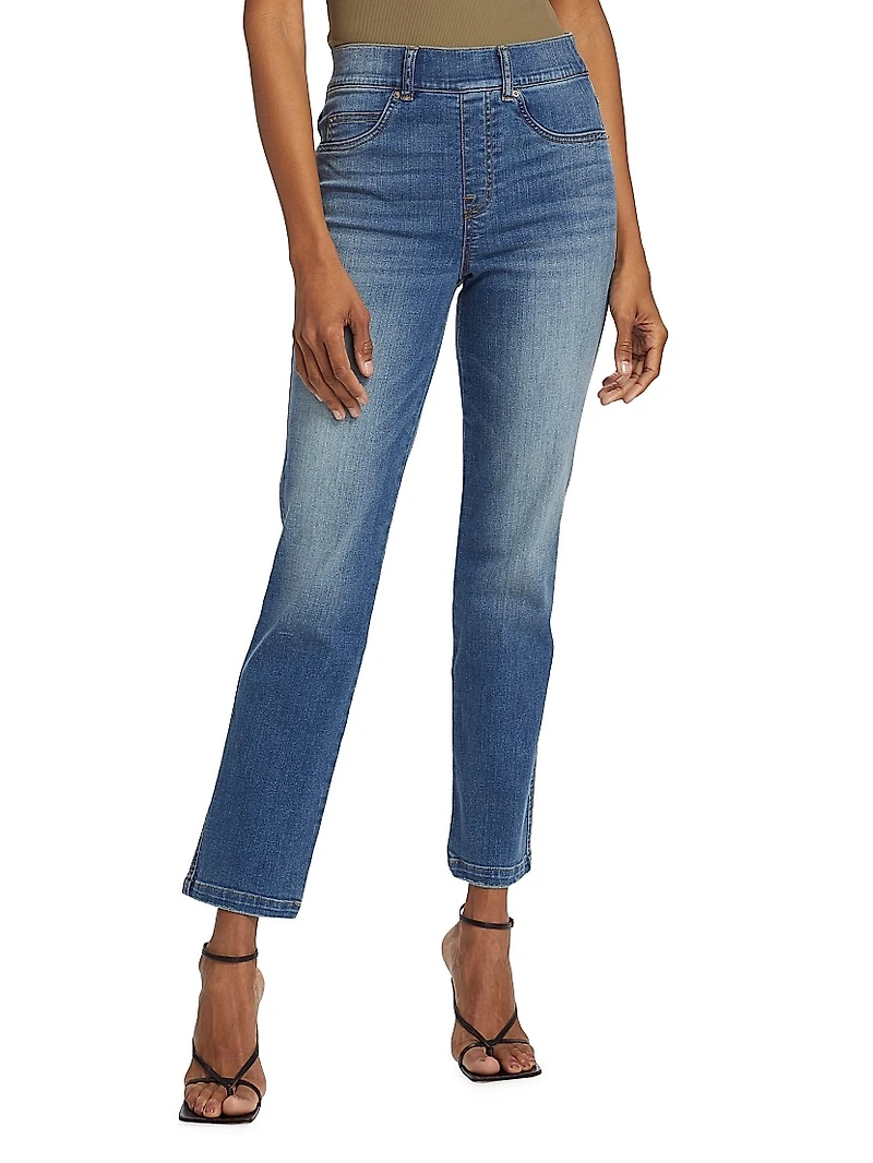 Straight-Leg Ankle Jeans
