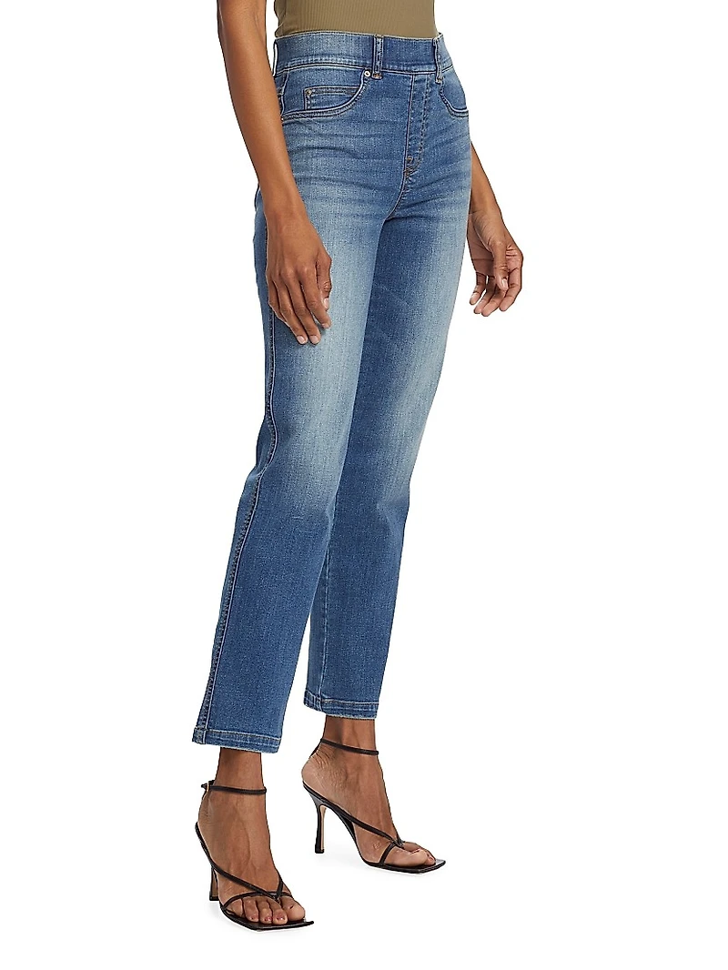 Straight-Leg Ankle Jeans